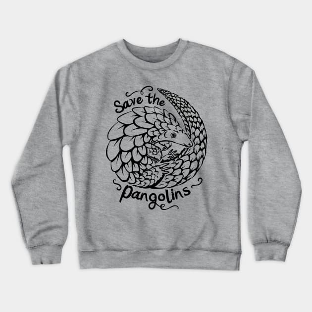 Cute Pangolin Gift - Save The Pangolins Crewneck Sweatshirt by bangtees